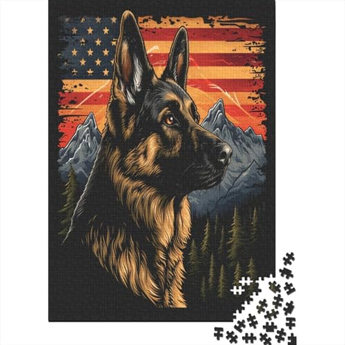 Deutscher Schäferhund Hund Puzzlespiel 1000 Teile Jigsaw Puzzle 1000 Puzzle FüR Erwachsene Kinder Senioren Erwachsenen Puzzlespiel Puzzel 1000pcs (75x50cm) von BIZLCHSYU