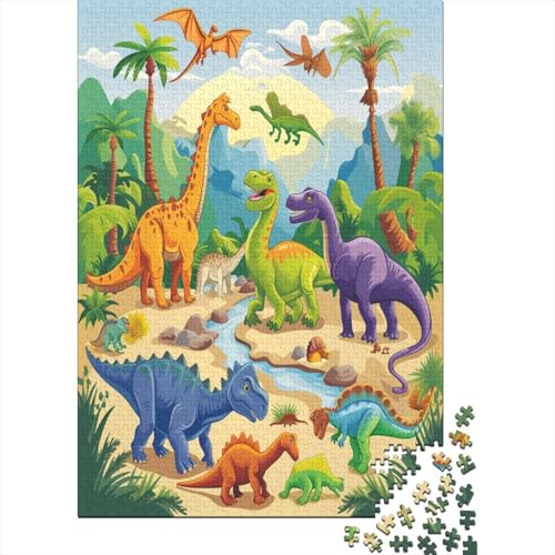 Dinosaurier Puzzle 1000 Teile,Puzzle Für Erwachsene, Impossible Puzzle, Geschicklichkeitsspiel Für Die Ganze Familie,Puzzle Farbenfrohes,Puzzle-Geschenk,Raumdekoration Puzzel 1000pcs (75x50cm) von BIZLCHSYU