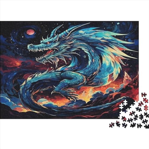 Drache Puzzle 1000 Teile,Puzzle Für Erwachsene, Impossible Puzzle,Puzzle Farbenfrohes Legespiel,GesKükenlichkeitsspiel Für Die Ganze Familie Puzzel 1000pcs (75x50cm) von BIZLCHSYU