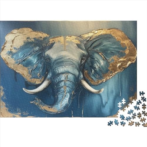 Elefant 1000 Teile,Impossible Puzzle,GesKükenlichkeitsspiel Für Die Ganze Familie, Erwachsenen Puzzlespiel Puzzel 1000pcs (75x50cm) von BIZLCHSYU