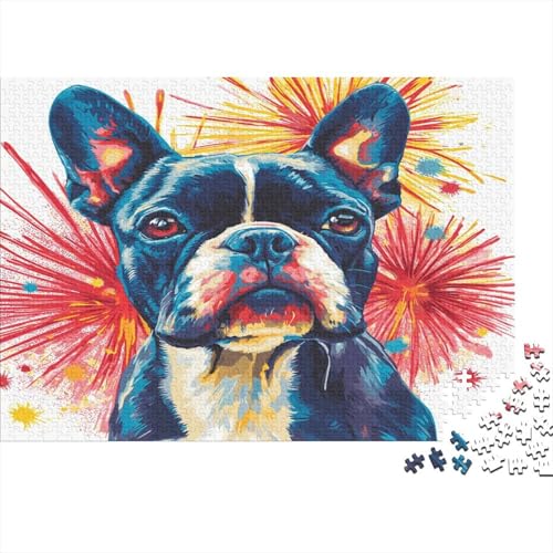 French BullHund 1000 Stück Puzzles Für Erwachsene Teenager Stress Abbauen Familien-Puzzlespiel 1000-teiliges Puzzle Kinder Lernspiel Spielzeug Geschenk Puzzel 1000pcs (75x50cm) von BIZLCHSYU