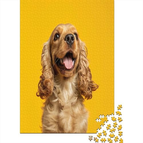 Golden Retriever 1000 Stück Puzzles Für Erwachsene Teenager Stress Abbauen Familien-Puzzlespiel 1000-teiliges Puzzle Kinder Lernspiel Spielzeug Geschenk Puzzel 1000pcs (75x50cm) von BIZLCHSYU