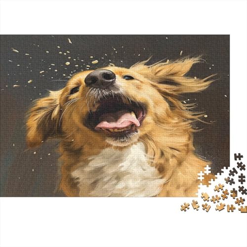 Golden Retriever Puzzle 1000 Teile,Puzzle Für Erwachsene, Impossible Puzzle,Puzzle 1000 Puzzle Home Dekoration Puzzle,Erwachsenenpuzzle Puzzel 1000pcs (75x50cm) von BIZLCHSYU