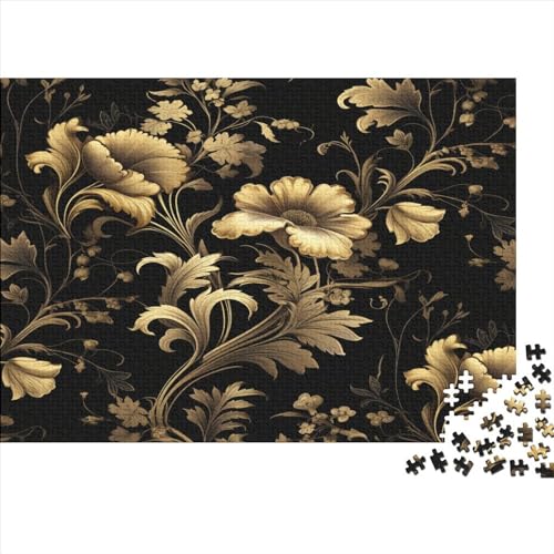 Goldene Blume Puzzle 1000 Teile Puzzle Für Erwachsene Und Kinder Ab 14 Jahren Puzzel 1000pcs (75x50cm) von BIZLCHSYU