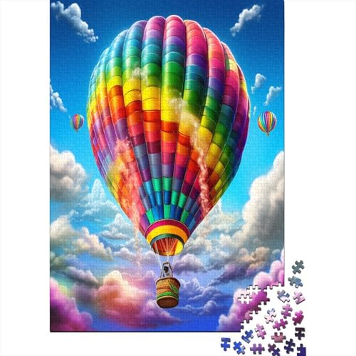 Heißluftballon 1000 Stück Puzzles Für Erwachsene Teenager Stress Abbauen Familien-Puzzlespiel Mit Poster in 1000-teiliges Puzzle Kinder Lernspiel Spielzeug Geschenk Puzzel 1000pcs (75x50cm) von BIZLCHSYU