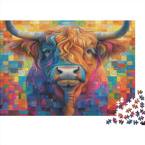 Highland Kattle Puzzle 1000 Teile Puzzles Für Erwachsene Klassische Puzzles 1000 Teile Erwachsene Puzzlespiel Erwachsene 1000 Teile Erwachsenen Puzzlespiel Puzzel 1000pcs (75x50cm) von BIZLCHSYU