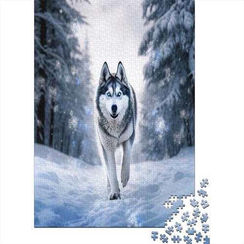 Husky Puzzle 1000 Teile Erwachsene Puzzles Für Erwachsene Klassische Puzzles 1000 Teile Erwachsene Puzzlespiel Schwer Pädagogisches Spielzeug Erwachsene Kinder Puzzel 1000pcs (75x50cm) von BIZLCHSYU