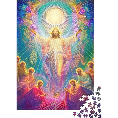 Jesus 1000 Teile, Impossible Puzzle,GesKükenlichkeitsspiel Für Die Ganze Familie, Erwachsenenpuzzle Ab 14 Jahren Puzzel 1000pcs (75x50cm) von BIZLCHSYU