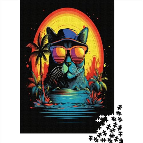 Kat Puzzle 1000 Teile Erwachsener Kniffel Spaß Für Die Ganze Familie - Abwechslungsreiche 1000 Puzzleteilige Motive Puzzle Erwachsene, Puzzel 1000pcs (75x50cm) von BIZLCHSYU