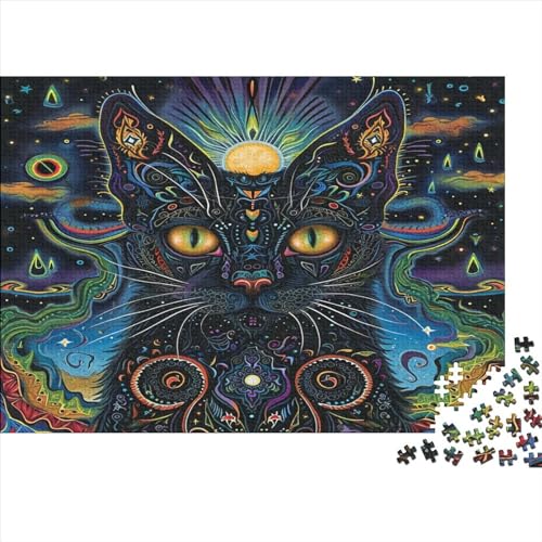 Kat Puzzlespiel 1000 Teile Puzzle Für Erwachsene Und Kinder Ab 14 Jahren, Erwachsenen Puzzlespiel Puzzel 1000pcs (75x50cm) von BIZLCHSYU