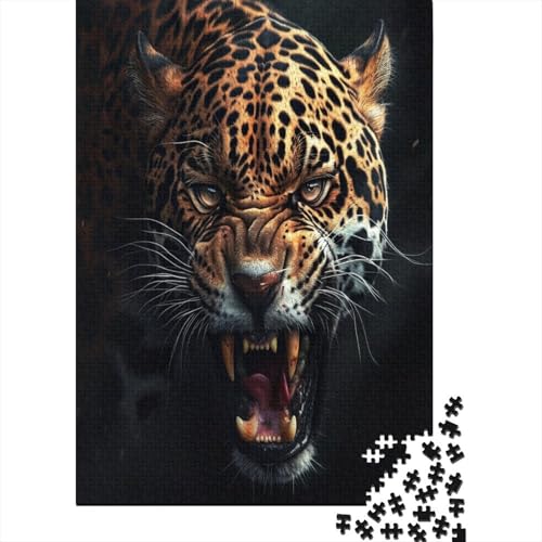 Leopard Puzzle 1000 Teile,Puzzle Für Erwachsene, Impossible Puzzle, Geschicklichkeitsspiel Für Die Ganze Familie,Puzzle Farbenfrohes,Puzzle-Geschenk,Raumdekoration Puzzel 1000pcs (75x50cm) von BIZLCHSYU