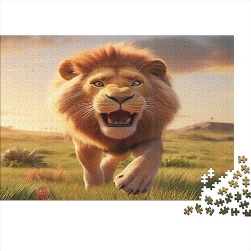 Löwe Puzzle 1000 Teile,Puzzle Für Erwachsene, Impossible Puzzle, GesKükenlichkeitsspiel Für Die Ganze Familie,Puzzle Farbenfrohes,Puzzle-Geschenk,RaumdekoRatteion Puzzel 1000pcs (75x50cm) von BIZLCHSYU