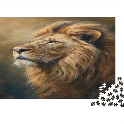 Löwe Puzzlespiel 1000 Teile Jigsaw Puzzle 1000 Puzzle FüR Erwachsene Kinder Senioren Erwachsenen Puzzlespiel Puzzel 1000pcs (75x50cm) von BIZLCHSYU