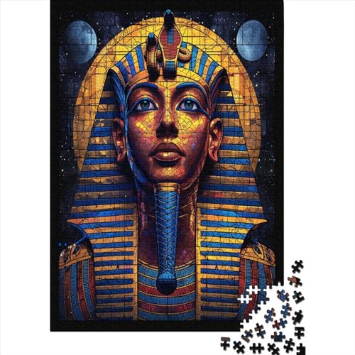 Pharao 1000 Stück Puzzles Für Erwachsene Teenager Stress Abbauen Familien-Puzzlespiel Mit Poster in 1000-teiliges Puzzle Kinder Lernspiel Spielzeug Geschenk Puzzel 1000pcs (75x50cm) von BIZLCHSYU