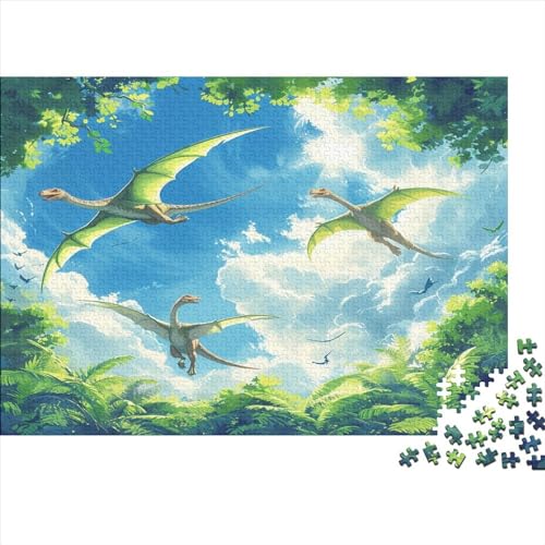 Pterosaurier.kgm 1000 Teile Puzzle Für Erwachsene, Hochwertige Recycelbare MateriAußerirdische Und Druck Puzzlespiel, Familienspiel, Geschenk Für Liebhaber Oder Freunde Puzzel 1000pcs (75x50cm) von BIZLCHSYU