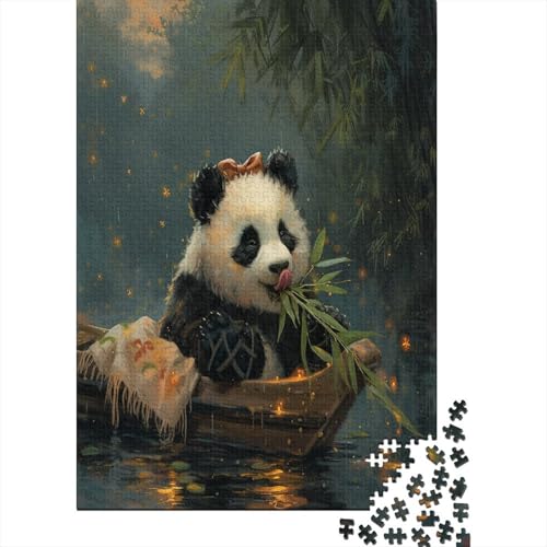 Riesenpanda 1000 Stück Puzzles Für Erwachsene Teenager Stress Abbauen Familien-Puzzlespiel Mit Poster in 1000-teiliges Puzzle Kinder Lernspiel Spielzeug Geschenk Puzzel 1000pcs (75x50cm) von BIZLCHSYU