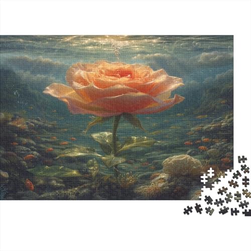 Rose Puzzle 1000 Teile,Puzzle Für Erwachsene, Impossible Puzzle, Geschicklichkeitsspiel Für Die Ganze Familie,Puzzle Farbenfrohes,Puzzle-Geschenk,Raumdekoration Puzzel 1000pcs (75x50cm) von BIZLCHSYU