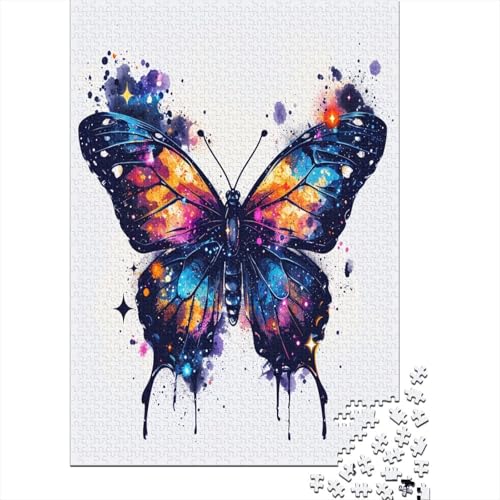 Schmetterling 1000 Stück Puzzles Für Erwachsene Teenager Stress Abbauen Familien-Puzzlespiel 1000-teiliges Puzzle Kinder Lernspiel Spielzeug Geschenk Puzzel 1000pcs (75x50cm) von BIZLCHSYU