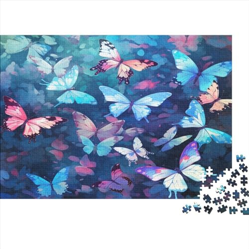 Schmetterling 1000 Teile, Impossible Puzzle,GesKükenlichkeitsspiel Für Die Ganze Familie, Erwachsenenpuzzle Ab 14 Jahren Puzzel 1000pcs (75x50cm) von BIZLCHSYU