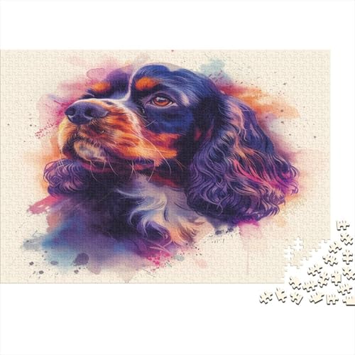 Schwanzer Spaniel 1000 Teile,Impossible Puzzle,Geschicklichkeitsspiel Für Die Ganze Familie, Erwachsenen Puzzlespiel Puzzel 1000pcs (75x50cm) von BIZLCHSYU