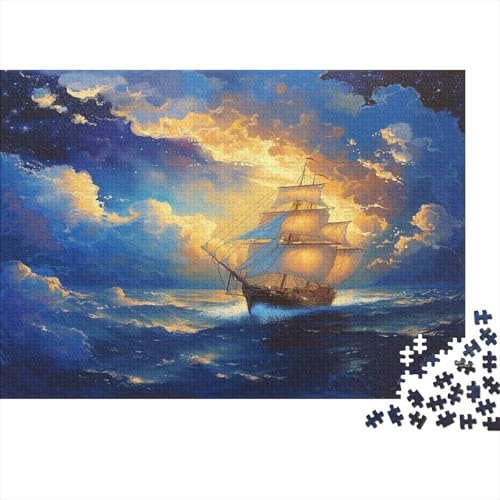 Segelboot 1000 Teile,Impossible Puzzle,Geschicklichkeitsspiel Für Die Ganze Familie, Erwachsenen Puzzlespiel Puzzel 1000pcs (75x50cm) von BIZLCHSYU