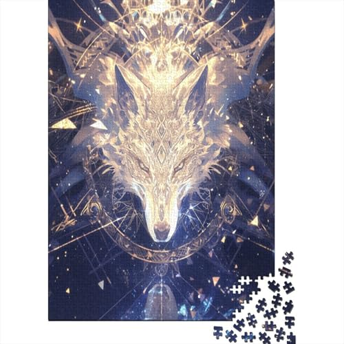 Wolf 1000 Stück Puzzles Für Erwachsene Teenager Stress Abbauen Familien-Puzzlespiel Mit Poster in 1000-teiliges Puzzle Kinder Lernspiel Spielzeug Geschenk Puzzel 1000pcs (75x50cm) von BIZLCHSYU