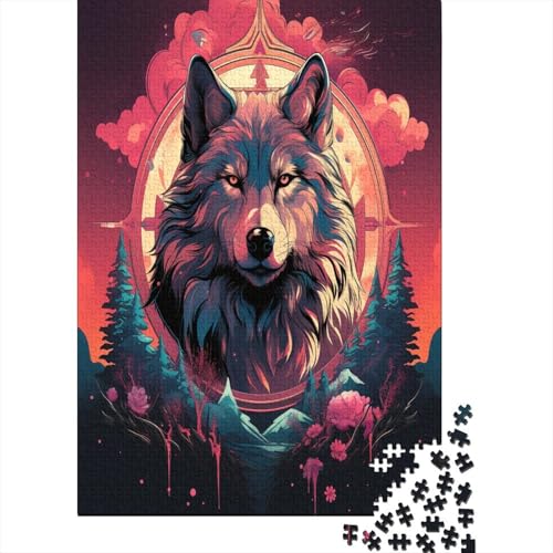 Wolf Puzzle 1000 Teile Für Erwachsene Und Kinder Ab 14 Jahrenfür Stressabbauer Puzzlespiel Erwachsenen Puzzlespiel Puzzel 1000pcs (75x50cm) von BIZLCHSYU