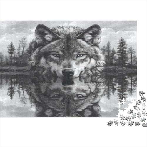 Wolf Puzzle 1000 Teile Puzzle Für Erwachsene Und Kinder Ab 14 Jahren Puzzel 1000pcs (75x50cm) von BIZLCHSYU