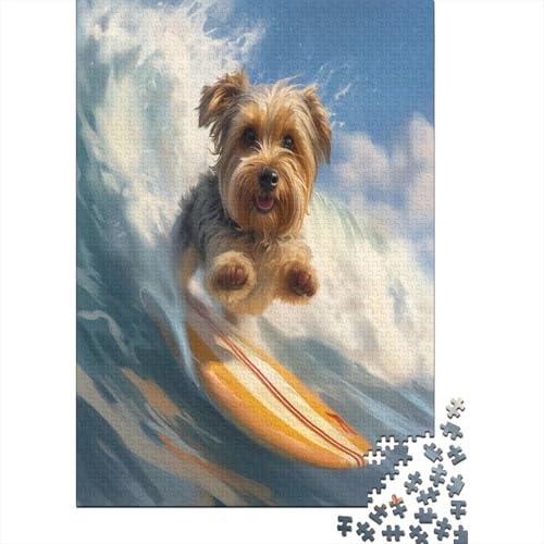 Yorkshire Terrier Puzzle 1000 Teile, Erwachsene, Klassische Puzzle, Impossible Puzzle,GesKükenlichkeitsspiel Für Die Ganze Familie Erwachsenenpuzzle Ab 14 Jahren Puzzel 1000pcs (75x50cm) von BIZLCHSYU