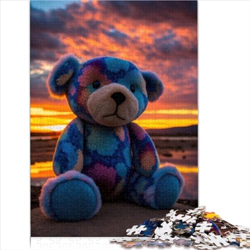 500 Teile Puzzles für Erwachsene Geschenke Teddybär Stil Puzzle für Erwachsene Holzpuzzles Spaß bei Aktivitäten zu Hause Geburtstagsgeschenk Reisegeschenke 500 Stück (52 x 38 cm) von BIZOCA