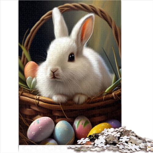 Puzzle 1000 Teile Holzpuzzle Hase Tierpuzzles Erwachsene Kreatives Puzzle Geburtstagsgeschenk Puzzle für Jugendliche und Erwachsene300 Stück (40 x 28 cm) von BIZOCA