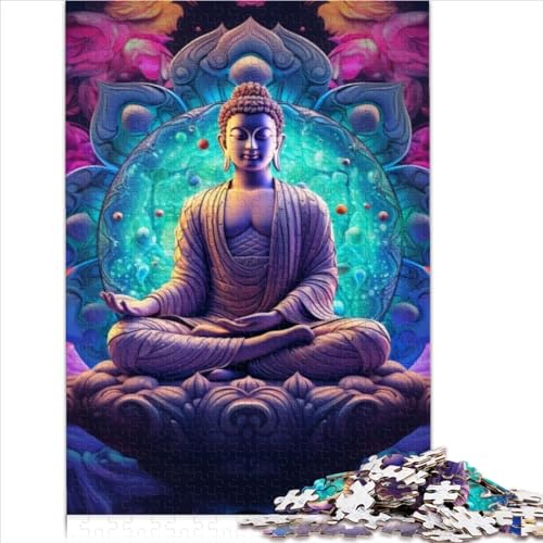 Puzzles für Erwachsene 1000 Teile Psychedelischer Buddha Puzzle für Erwachsene HolzbrettPuzzles Puzzles für Erwachsene und Jugendliche 1000 Teile (75 x 50 cm) von BIZOCA