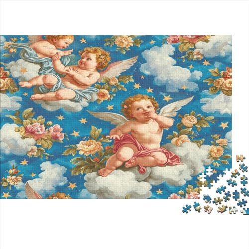 Angel Puzzle Erwachsene 1000 Teile Rätsel Unmöglich anspruchsvolle Puzzlespiele für die Wanddekoration von Geschenken des Rahmens für Familie 1000 Stück (75 x 50 cm) von BJLZGUDFV