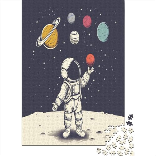 Astronaut Puzzle 1000 Teile für Erwachsene Holzpuzzle 1000 Teile für Erwachsene Puzzlespiel Puzzlespiel Wohnkultur 1000 Stück (75 x 50 cm) von BJLZGUDFV