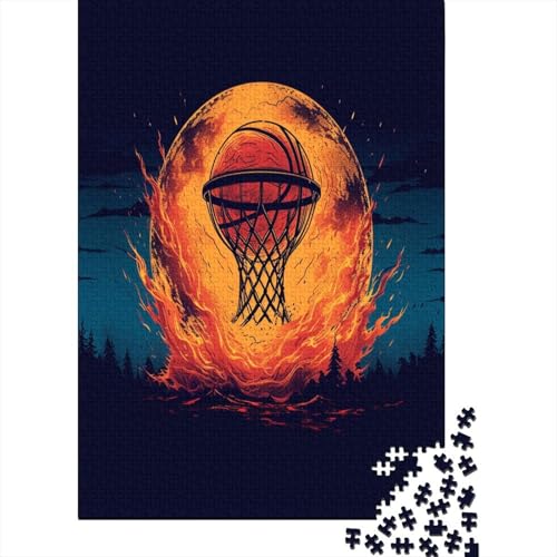 Basketball 1000 Stück Erwachsene Puzzle Spiele Entspannung und Intelligenz Puzzle für Familienspiel Geschenk Für Liebe Und Freund Nachhaltiges Holzpuzzle 1000 Stück (75 x 50 cm) von BJLZGUDFV