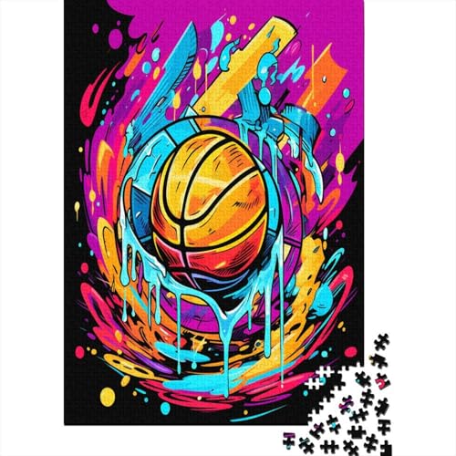 Basketball Puzzle 1000 Teile,Puzzle Für Erwachsene, Impossible Puzzle,Puzzle Farbenfrohes Legespiel,GesKükenlichkeitsspiel Für Die Ganze Familie Puzzel 1000pcs (75x50cm) von BJLZGUDFV