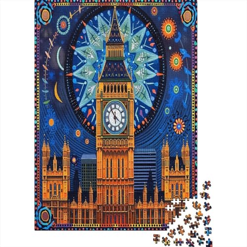 Big Ben Puzzle mit 1000 Teilen für Erwachsene, unmögliches Geschicklichkeitsspiel für die ganze Familie, anspruchsvolle Puzzlespiele, tolles Geschenk für Erwachsene, 1000 Stück (75 x 50 cm) von BJLZGUDFV