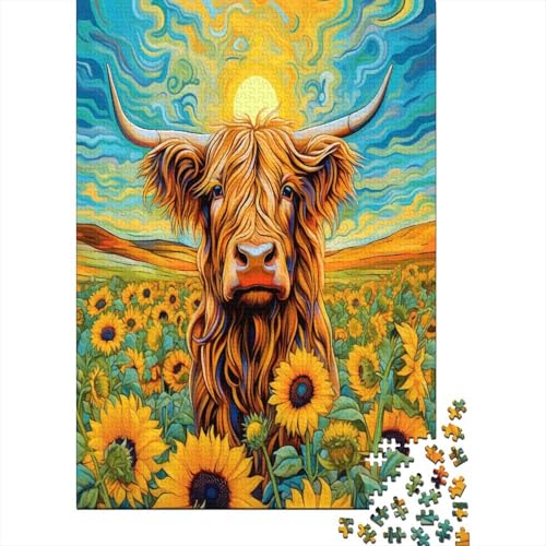 Bison Puzzle für Erwachsene, 1000 Teile, anspruchsvolles Mini-Puzzle für Erwachsene, Artwork Jigsaw, Puzzle für Familie, Spiel, Heimdekoration, 1000 Stück (75 x 50 cm) von BJLZGUDFV