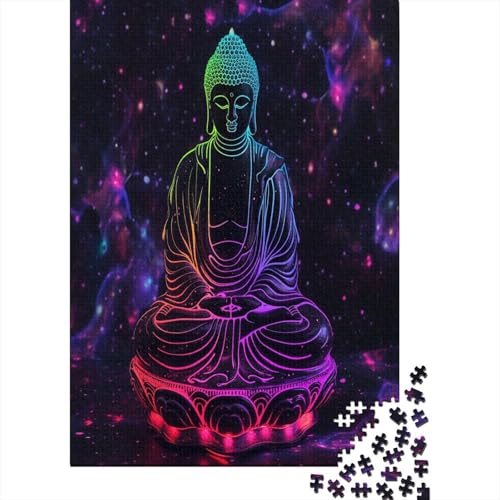 Buddha Statuen 1000 Stück Erwachsene Puzzle Spiele Entspannung und Intelligenz Puzzle für Familienspiel Geschenk Für Liebe Und Freund Nachhaltiges Holzpuzzle 1000 Stück (75 x 50 cm) von BJLZGUDFV