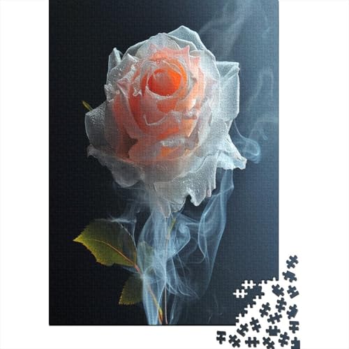 Burning Roses Puzzle für Erwachsene Puzzle mit 1000 Teilen Puzzle für Erwachsene Puzzle 1000 Teile anspruchsvolles Puzzlespiel 1000 Teile (75 x 50 cm) von BJLZGUDFV