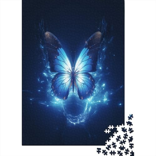 Butterfly Puzzle für Erwachsene Puzzle 1000 Teile für Erwachsene Puzzlespiel Herausforderungsspielzeug 1000-teiliges Puzzle für Erwachsene Wohnkultur 1000 Stück (75 x 50 cm) von BJLZGUDFV