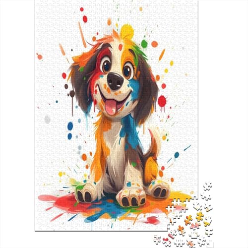 Cartoon Dog Puzzle Für Erwachsene Puzzle 1000 Teile Für Erwachsene Puzzlespiel Herausforderung Spielzeug 1000 Teile Für Erwachsene Wohnkultur 1000 Stück (75 x 50 cm) von BJLZGUDFV