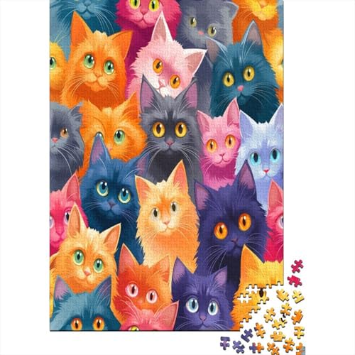 Cat Puzzle Erwachsene 1000 Teile anspruchsvolle Puzzlespiele Rätsel unmöglich Geschenkidee für Erwachsene Wanddekoration des Rahmens 1000 Stück (75 x 50 cm) von BJLZGUDFV