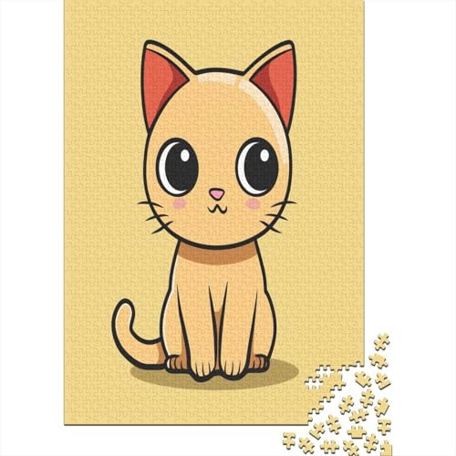 Cat Puzzle mit 1000 Teilen Puzzle für Erwachsene Unmögliche Puzzles Geschicklichkeitsspiel Für Die ganze Familie Dekoration Holzpuzzle 1000 Teile (75 x 50 cm) von BJLZGUDFV