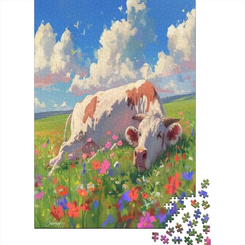 Cattle Puzzles, Puzzle 1000 Teile, Puzzle für Erwachsene, Puzzle - Hochwertiger Druck, 1000 Stück (75 x 50 cm) von BJLZGUDFV