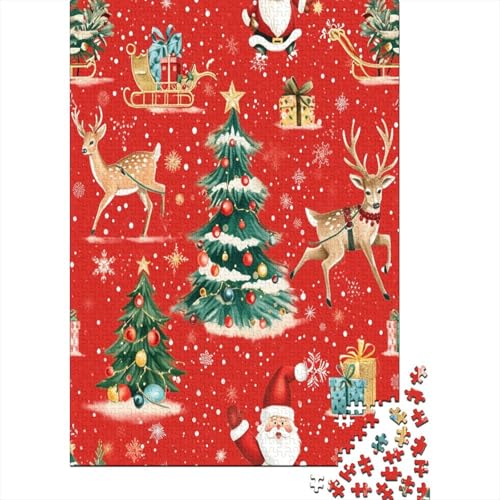 Christmas Elements Holzpuzzle 1000 Teile für Erwachsene anspruchsvolles Puzzle für Erwachsene Geschenk mit 1000 Teilen oder Ganzstück für Männer und Frauen 1000 Stück (75 x 50 cm) von BJLZGUDFV