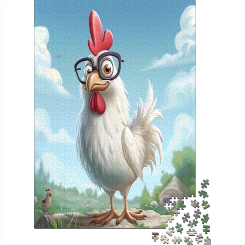 Cock Puzzle Erwachsene 1000 Teile anspruchsvolle Puzzlespiele Rätsel unmöglich Geschenkidee für Erwachsene Wanddekoration des Rahmens 1000 Stück (75 x 50 cm) von BJLZGUDFV