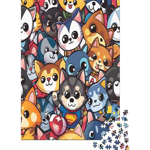 Corgi Puzzle mit 1000 Teilen für Erwachsene, Lernspiel für Erwachsene, Herausforderung, Spielzeug, anspruchsvolle Puzzlespiele, Geschenk für alle Frauen und Männer, 1000 Stück (75 x 50 cm) von BJLZGUDFV