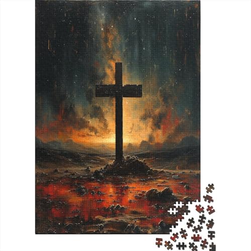 Cross Holzpuzzle 1000 Teile für Erwachsene anspruchsvolles Puzzle für Erwachsene Geschenk mit 1000 Teilen oder Ganzstück für Männer und Frauen 1000 Stück (75 x 50 cm) von BJLZGUDFV