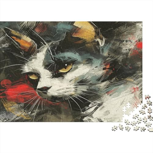 Cute Kat Puzzlespiel 1000 Teile Puzzle Für Erwachsene Und Kinder Ab 14 Jahren, Puzzle-Motiv Erwachsenen Puzzlespiel Puzzel 1000pcs (75x50cm) von BJLZGUDFV